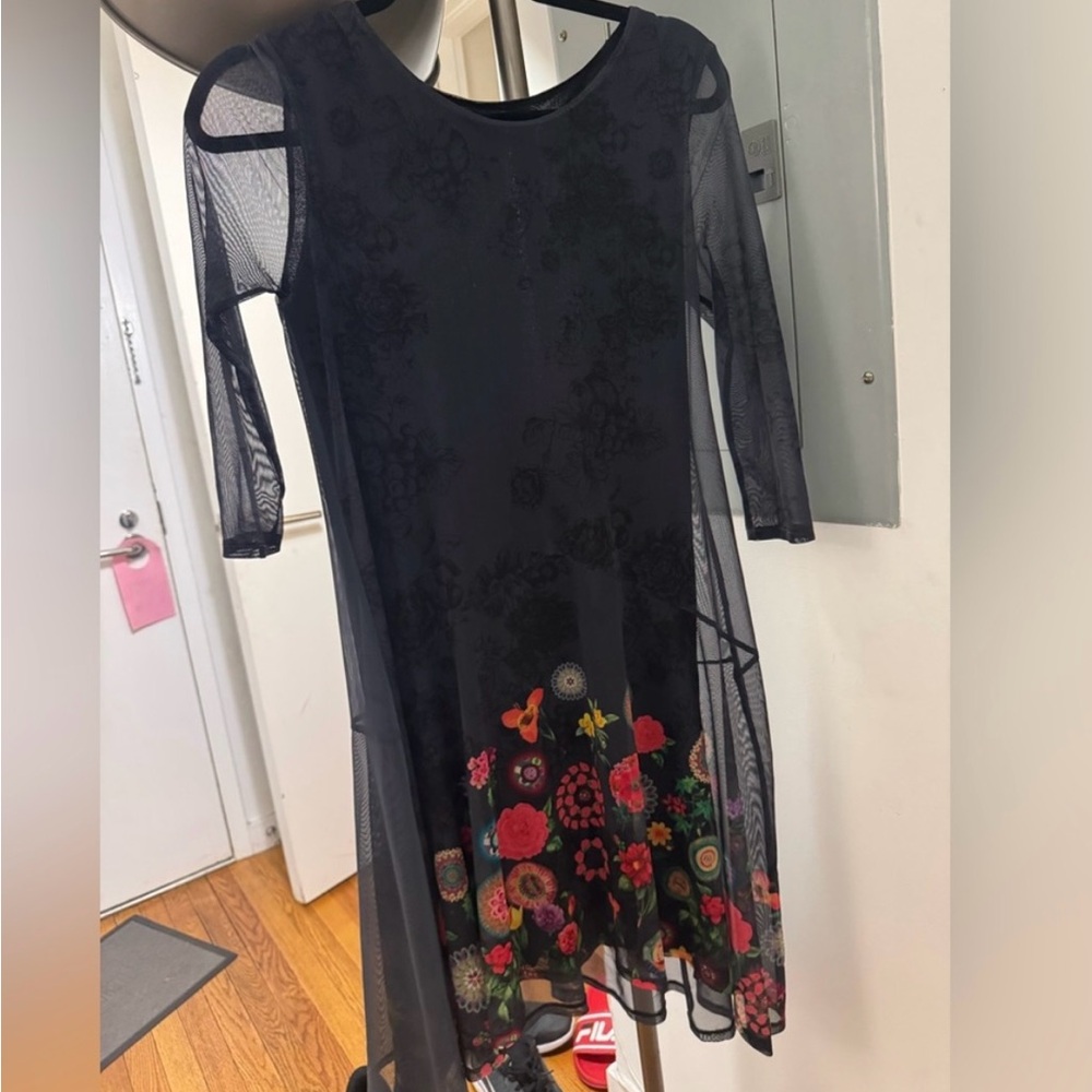 Desigual Black Mesh dress